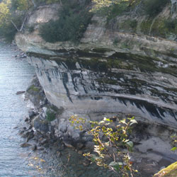 cliff along the Superior shoreline